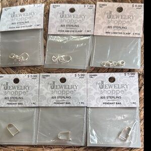 Silver Jewelry Components Set for Crafting